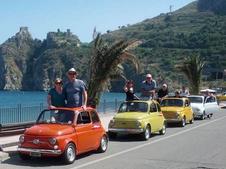 Fiat 500 Vintage Sicily Tours Hotel Villa Schuler